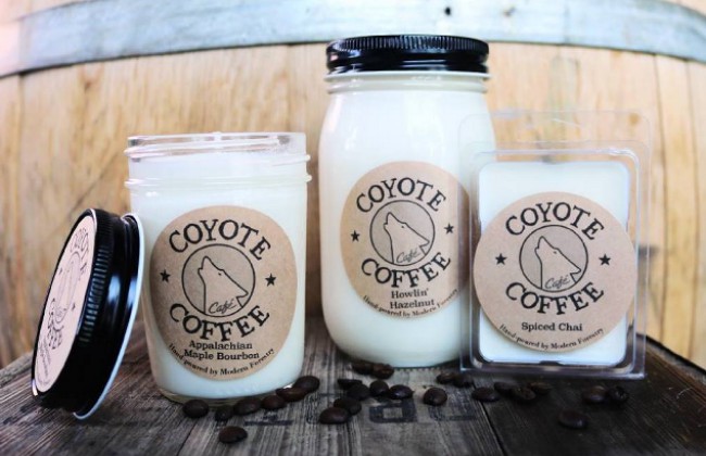 Candle Merchandise at Coyote Coffee Cafe